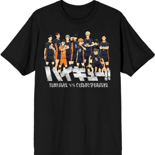 Футболка чорна PrintBro аніме Haikyu!! - Karasuno Team