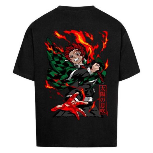 Футболка PrintBro з принтом Y2k Demon Slayer x Tanjiro Sun Breathing