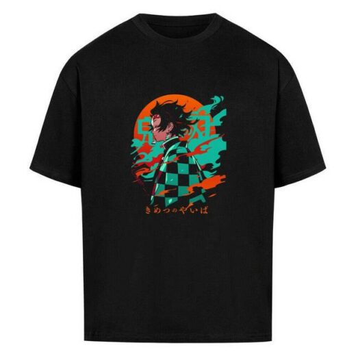 Футболка PrintBro з принтом Y2k Demon Slayer x Tanjiro x Sun
