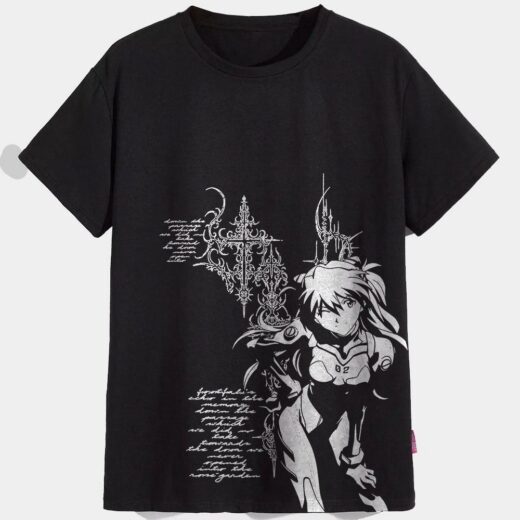 Футболка PrintBro чоловіча Anime Evangelion Asuka Langley PG09043 Чорний
