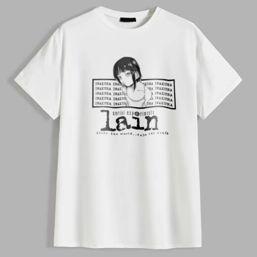 Футболка PrintBro чоловіча Anime "Serial Experiments Lain" Лейн PG09079 Білий