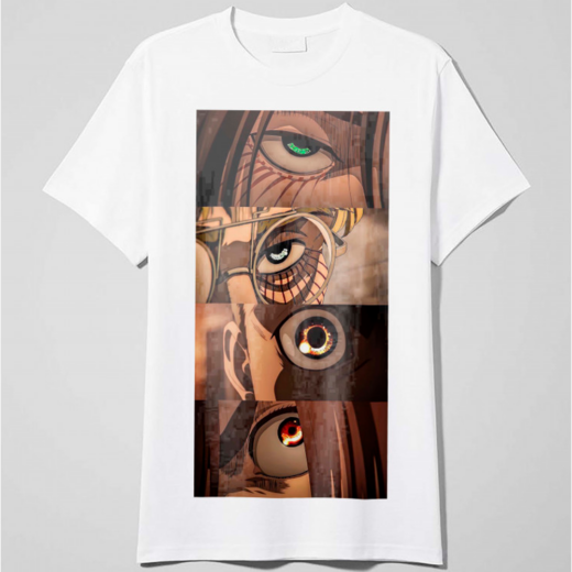 Футболка PrintBro Attack on Titan Атака титанів, Ерен Йєгер та інші персонажі PG03677 goodreclama Білий
