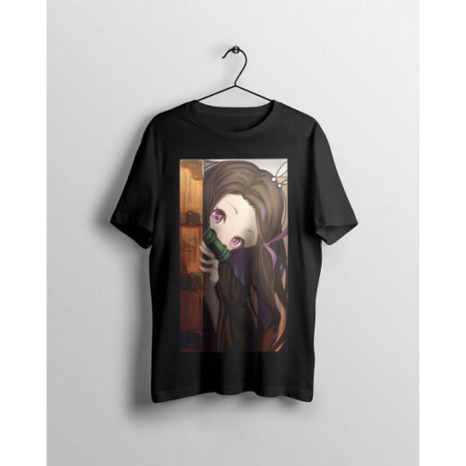 Футболка PrintBro Клинок, який знищує демонів Kimetsu no Yaiba, Nezuko beautiful eyes PG03608 Чорний