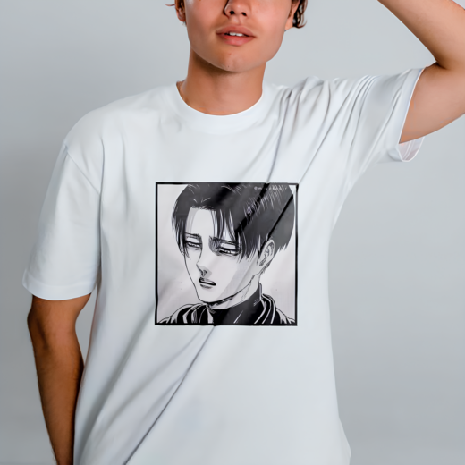 Футболка PrintBro Attack на Titan Атака титанів, Levi PG03683 goodreclama Білий