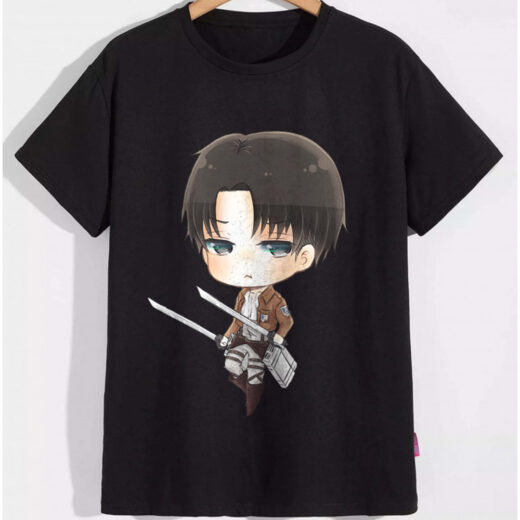 Футболка PrintBro Attack on Titan Атака титанів, Аккерман маленький PG03691 goodreclama Чорний
