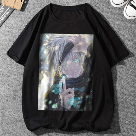 Футболка PrintBro Магічна битва Jujutsu Kaisen, Satoru Gojo anime tshirt PG03570 Чорний