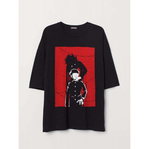 Футболка PrintBro аніме Моб Псіхо 100 Mob Psycho 100 Mogami x Shimazaki PG03548 Чорний