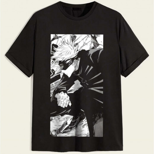 Футболка PrintBro Комікс Магічна битва Jujutsu Kaisen, Satoru Gojo PG03554 Чорний