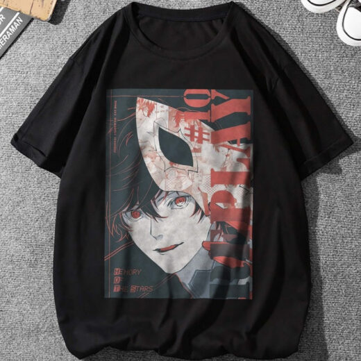 Футболка PrintBro Персона 5 Persona 5 анімє Joker - Memory of the Stars PG03438 Чорний