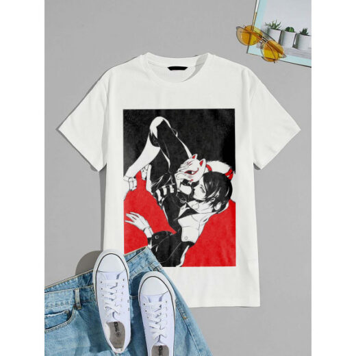 Футболка PrintBro Персона 5 Persona 5 аніме poster with woman PG03441 Білий