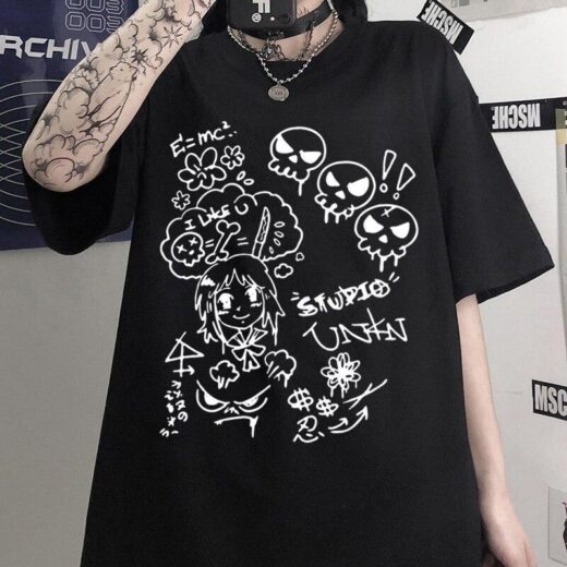 Футболка PrintBro "Punk Gothique Anime"