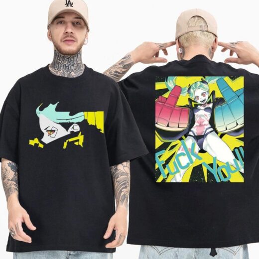 Футболка PrintBro аніме Кіберпанк: Ведмеді бігають по краю Art.010