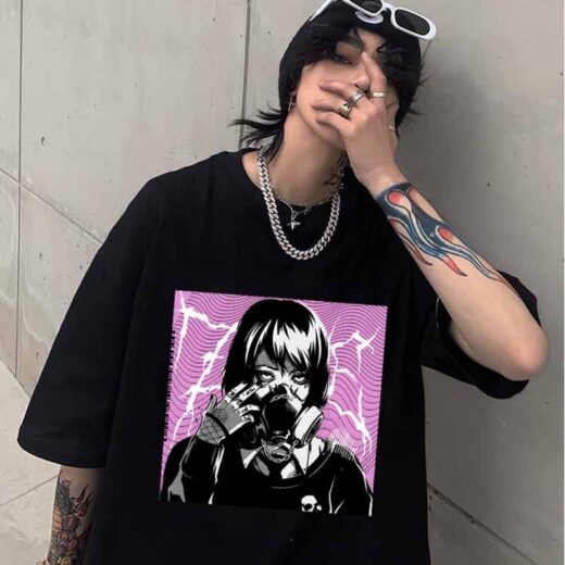 Футболка PrintBro аниме E-girl Гот Панк