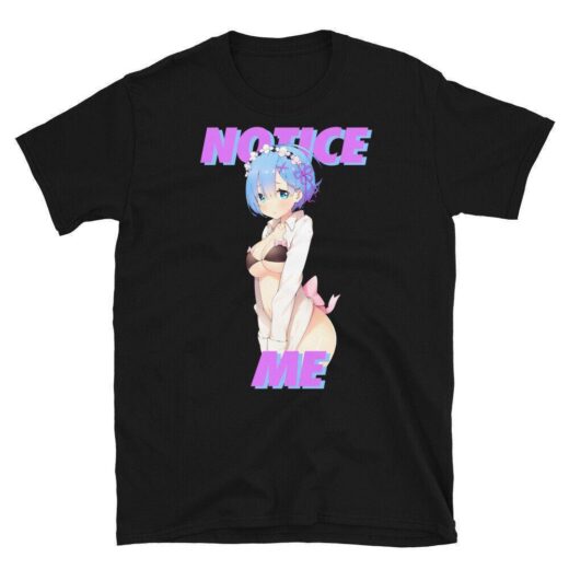 Футболка PrintBro Ecchi Notice Me Hentai Аніме Rezero Lewd