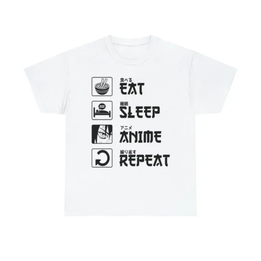 Футболка PrintBro Eat Sleep Anime Repeat