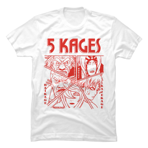 Футболка PrintBro Five Kage Naruto