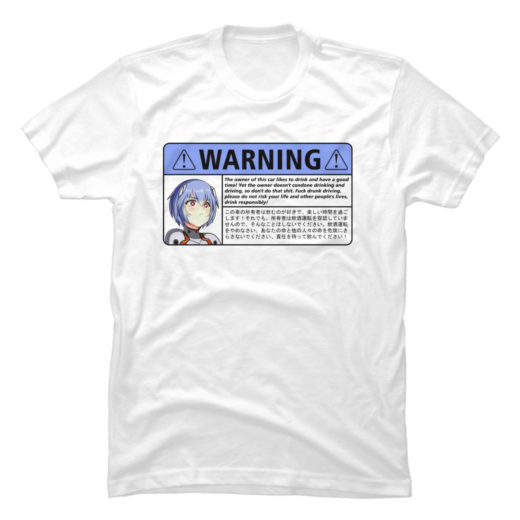 Футболка PrintBro Evangelion car warning