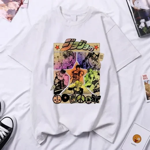 Футболка PrintBro аніме JoJo's Bizarre Adventure Білий