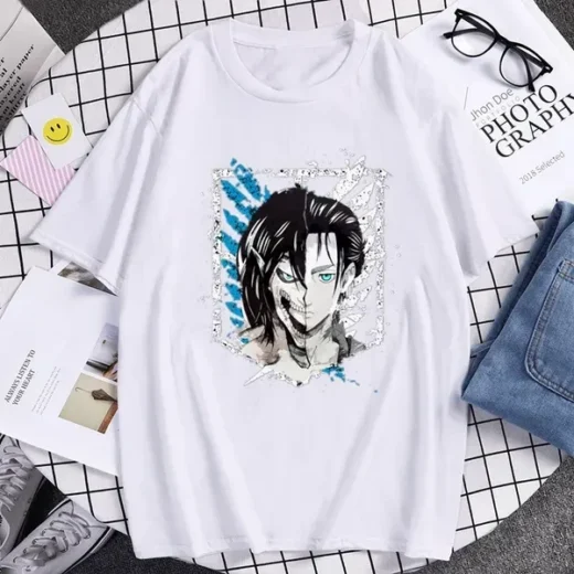 Футболка PrintBro аніме Attack on Titan Білий Art.002