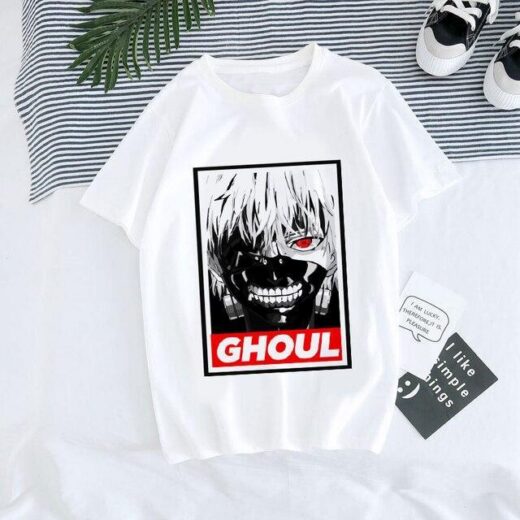 Футболка PrintBro аніме Tokyo Ghoul — Токійський гуль Білий Art.001