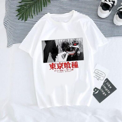 Футболка PrintBro аніме Tokyo Ghoul — Токійський гуль Білий Art.002
