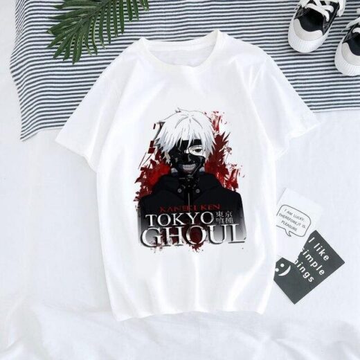 Футболка PrintBro аніме Tokyo Ghoul — Токійський гуль Білий Art.003