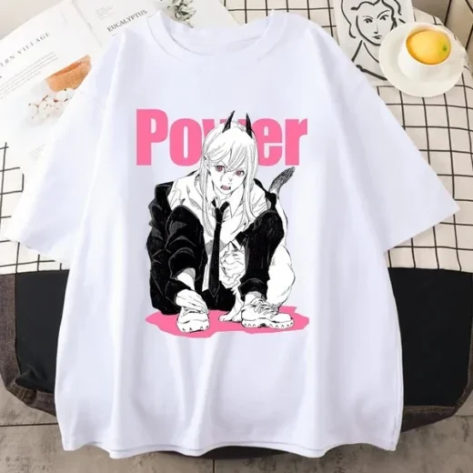 Футболка PrintBro аніме Chainsaw Man Білий Art.002