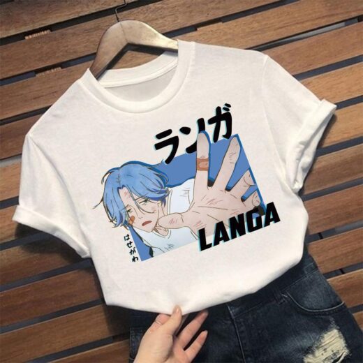 Футболка PrintBro аніме Langa Hasegawa Біла