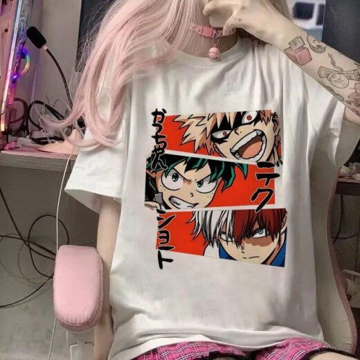 Футболка PrintBro аніме My Hero Academia Біла Art.004