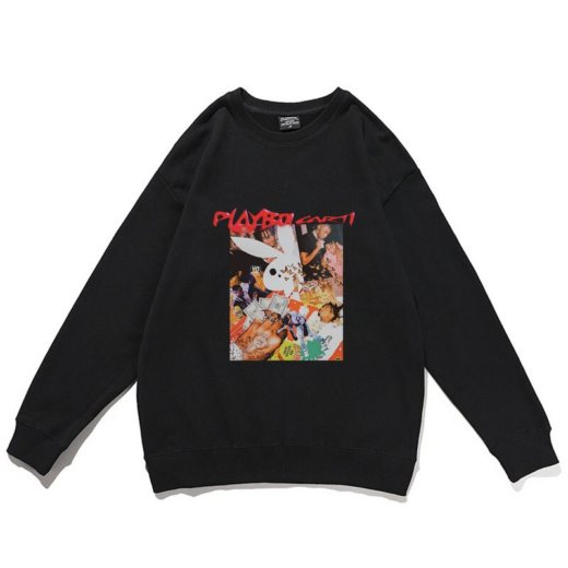 Світшот чорний PrintBro Playboi Carti в стилі хіп-хоп