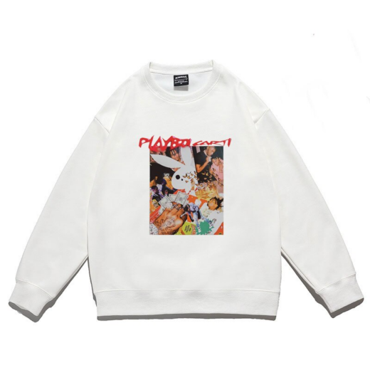 Світшот білий PrintBro Playboi Carti в стилі хіп-хоп