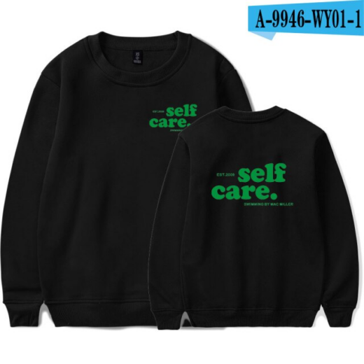 Світшот чорний PrintBro Mac Miller self care
