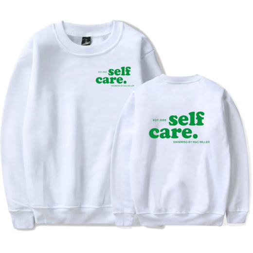 Світшот білий PrintBro Mac Miller self care