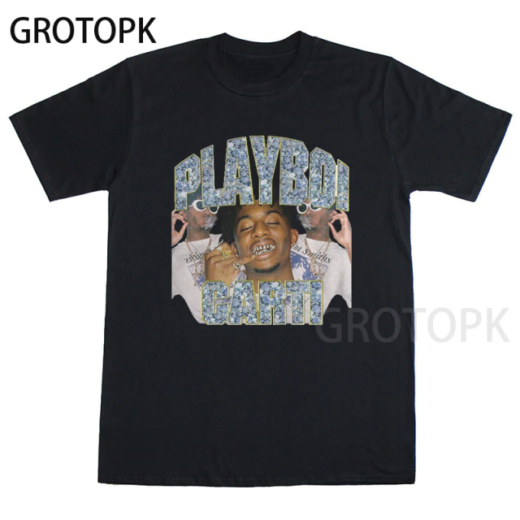 Футболка чорна PrintBro Playboi Carti стиль хіп-хоп