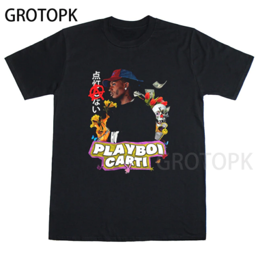 Футболка чорна PrintBro Playboi Carti репер