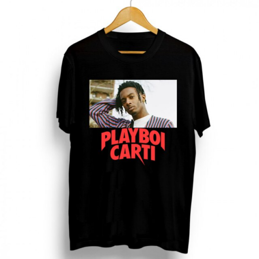 Футболка чорна PrintBro Playboi Carti портрет