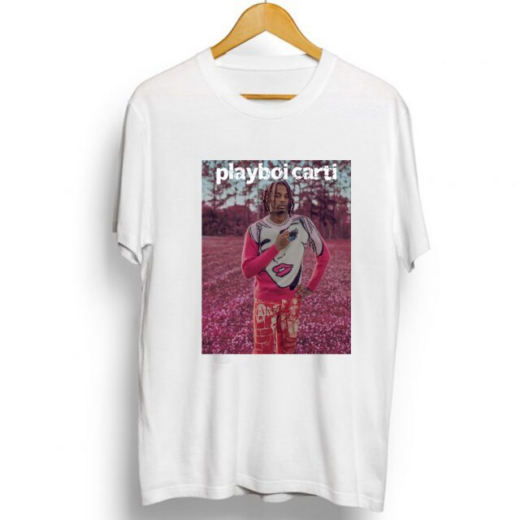 Футболка біла PrintBro Playboi Carti pink print