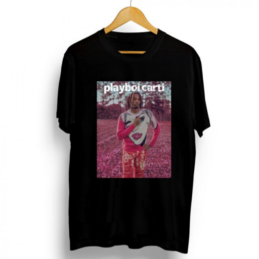 Футболка чорна PrintBro Playboi Carti pink print