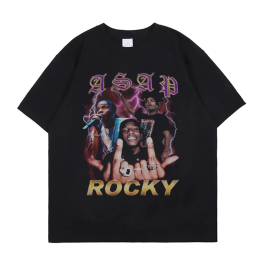 Футболка чорна PrintBro Asap Rocky стиль