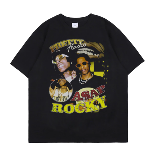 Футболка чорна PrintBro Asap Rocky hip-hop