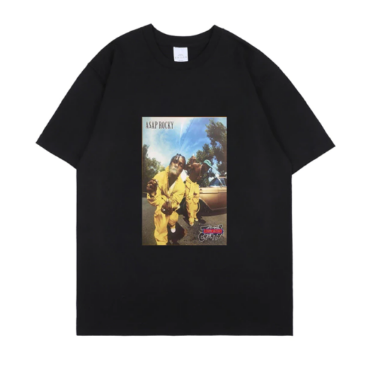 Футболка чорна PrintBro Asap Rocky хіп-хоп