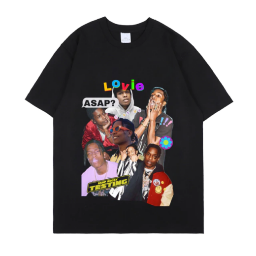 Футболка чорна PrintBro Asap Rocky lovie