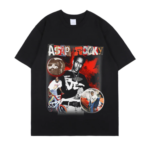 Футболка чорна PrintBro Asap Rocky one