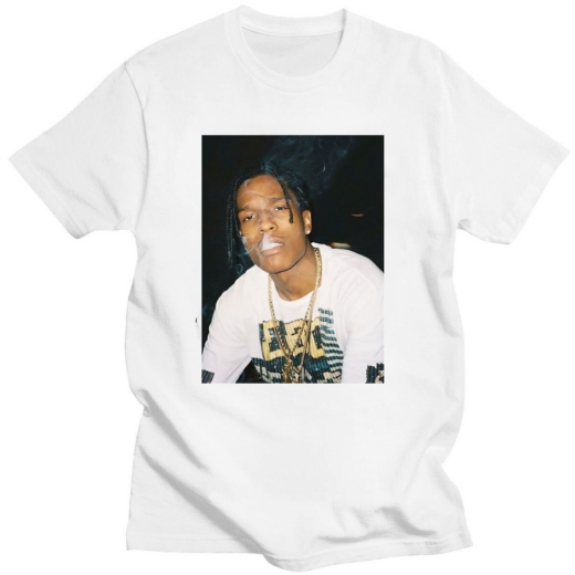 Футболка біла PrintBro Asap Rocky принт портрет