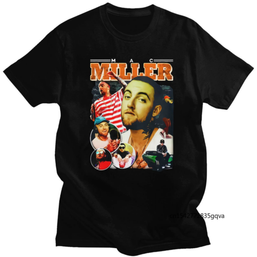 Футболка чорна PrintBro Mac Miller портрет