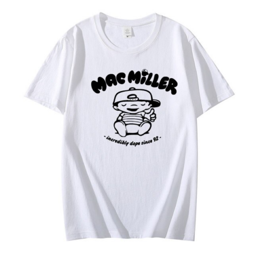 Футболка біла PrintBro Mac Miller black white print