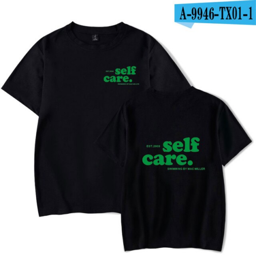 Футболка чорна PrintBro Mac Miller self care