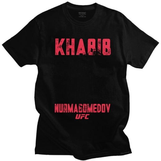 Футболка чорна PrintBro Khabib Nurmagomedov ведмідь