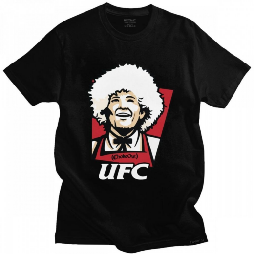 Футболка чорна PrintBro Khabib Nurmagomedov з цікавим принтом