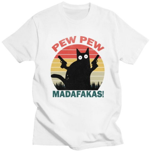 Футболка біла PrintBro Humor pew Madafakas